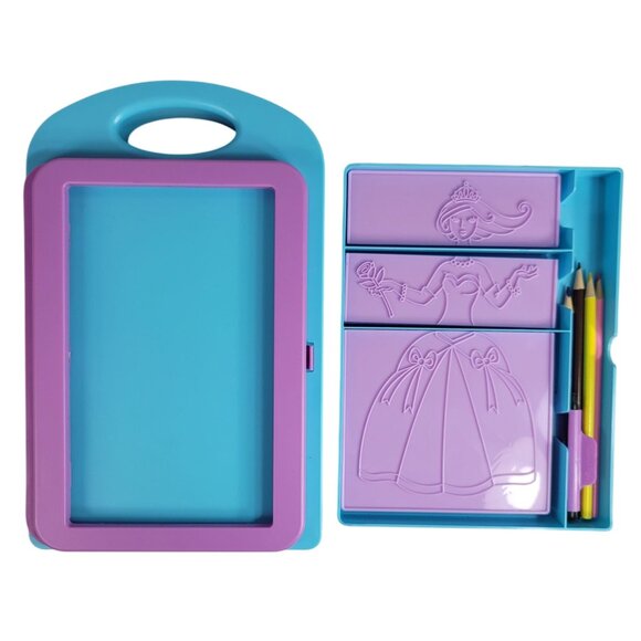 Melissa & Doug Princess Fashion Design Activity Kit Set of 2 Rubbing Arts Crafts - Picture 4 of 8